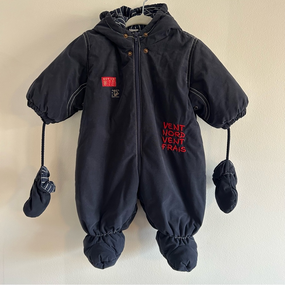 Vintage Kids Dark navy One Piece Snowsuit